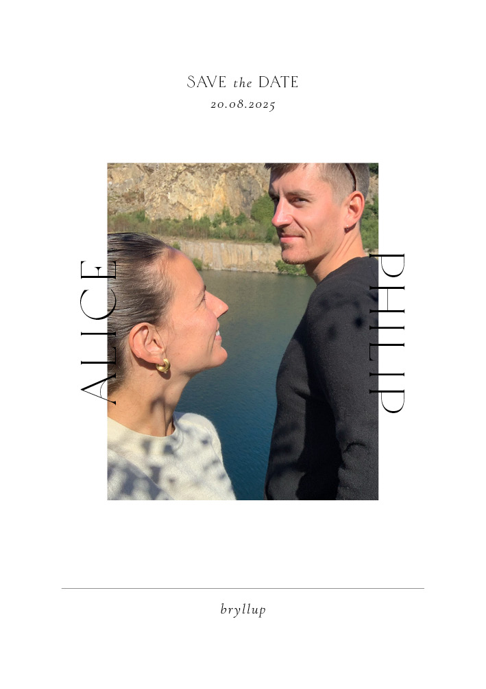 Minimalistisk - Alice og Philip, Save the Date